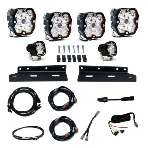 Ford Raptor Fog Light Pocket Kit - Baja Designs - Squadron Sport 2.0 - Clear - `21-`25
